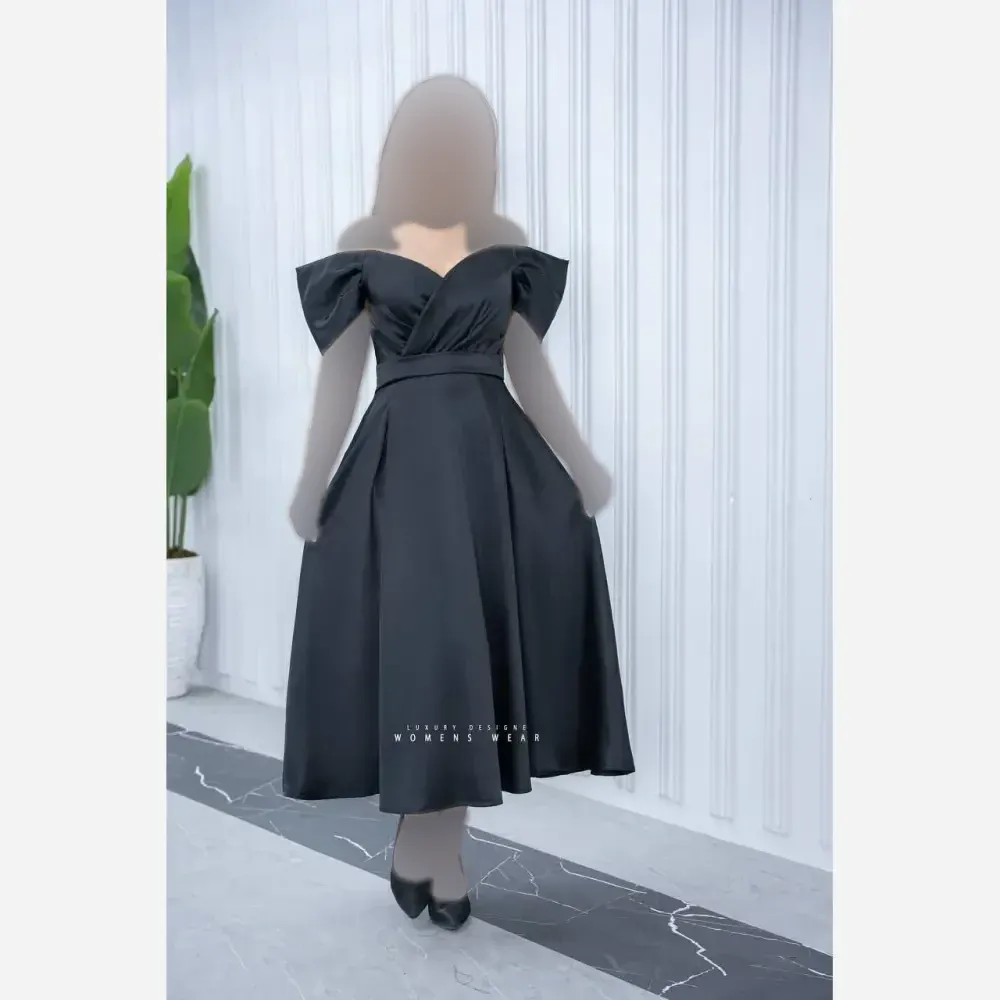 پیراهن مجلسی زنانه ساتن آمریکایی قد 115 بند دکلته زیپدار