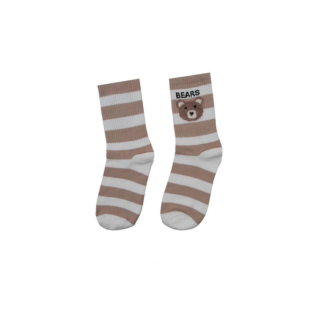 جوراب ساقدار زنانه طرح تدی بافت بوکله پنبه