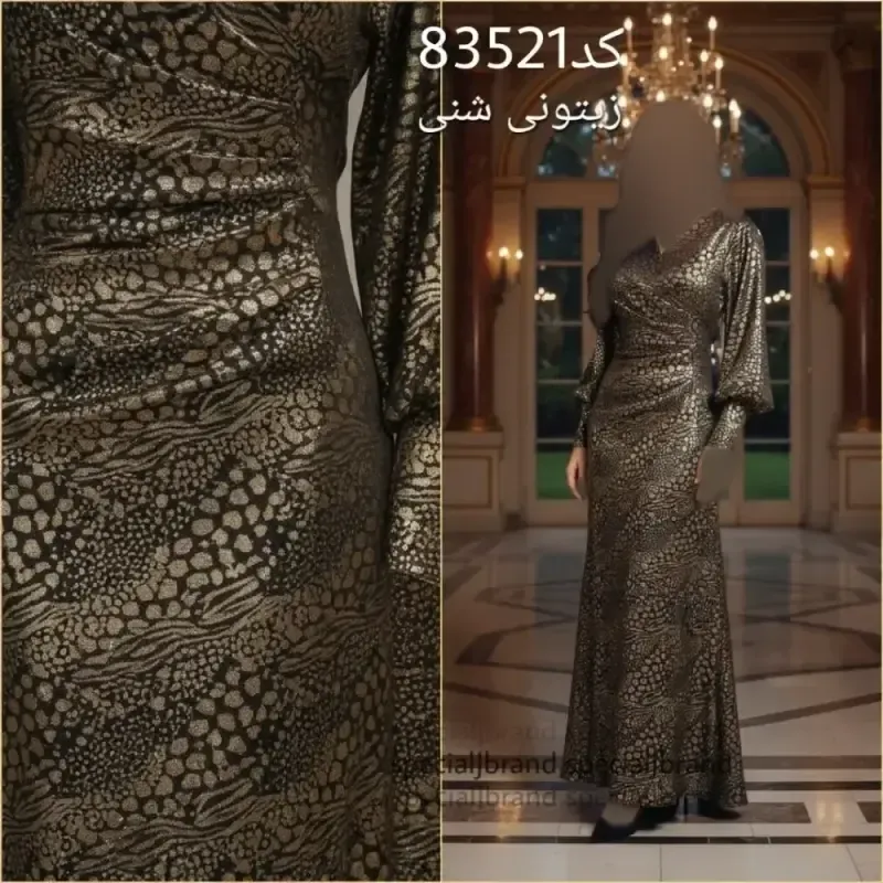 ماکسی مجلسی زنانه جنس دیسکو اسلیک