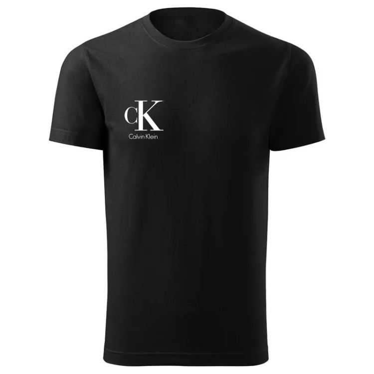 ست تی شرت و شلوار مردانه رنگ مشکی جنس پنبه و نخ آستین کوتاه دو تکه