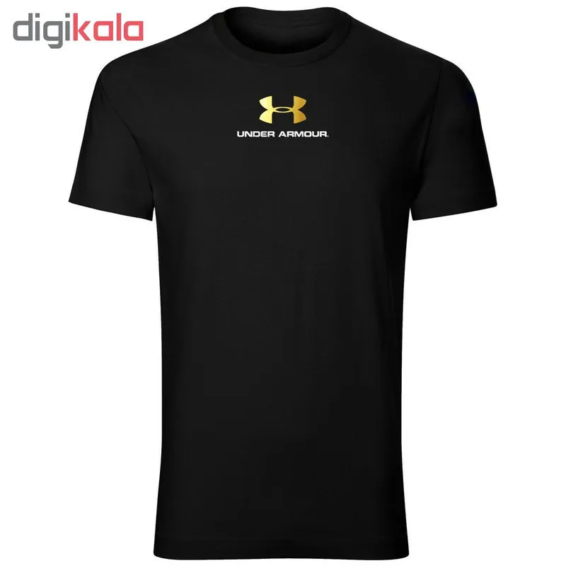 تیشرت آستین کوتاه یقه گرد مشکی نخی اعلا طرح آندر مدل z696