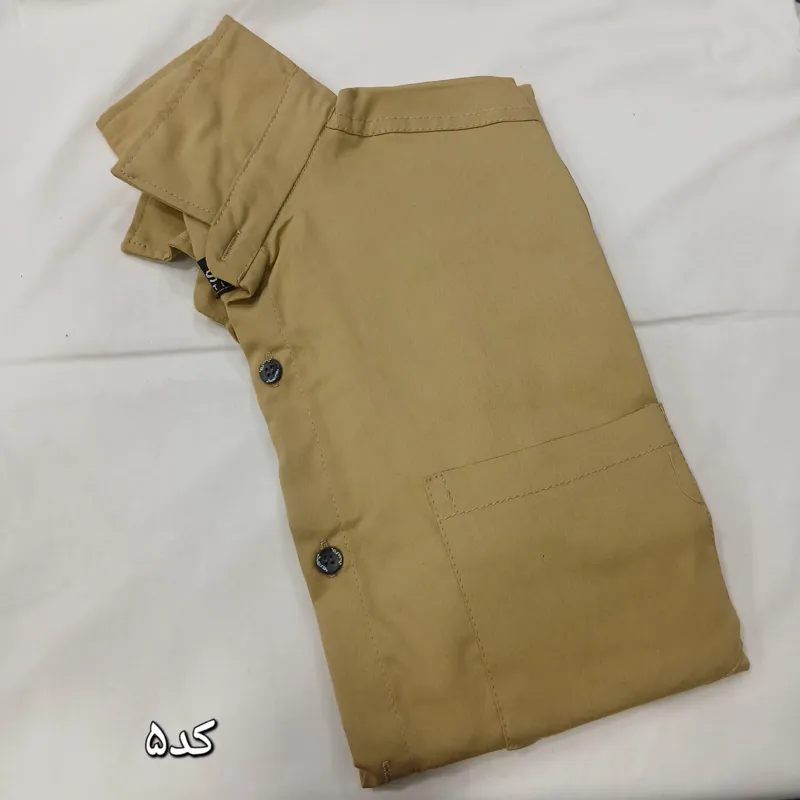 پیراهن آستین بلند مردانه کتان کاغذی تک جیب