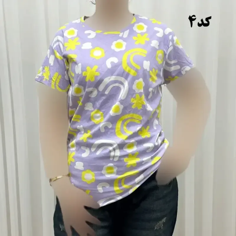 تیشرت طرحدار H&M کد 1170 آبرفت و رنگ رفت ندارد چروک نمیشود سایزبندی کامل S تا XXXL